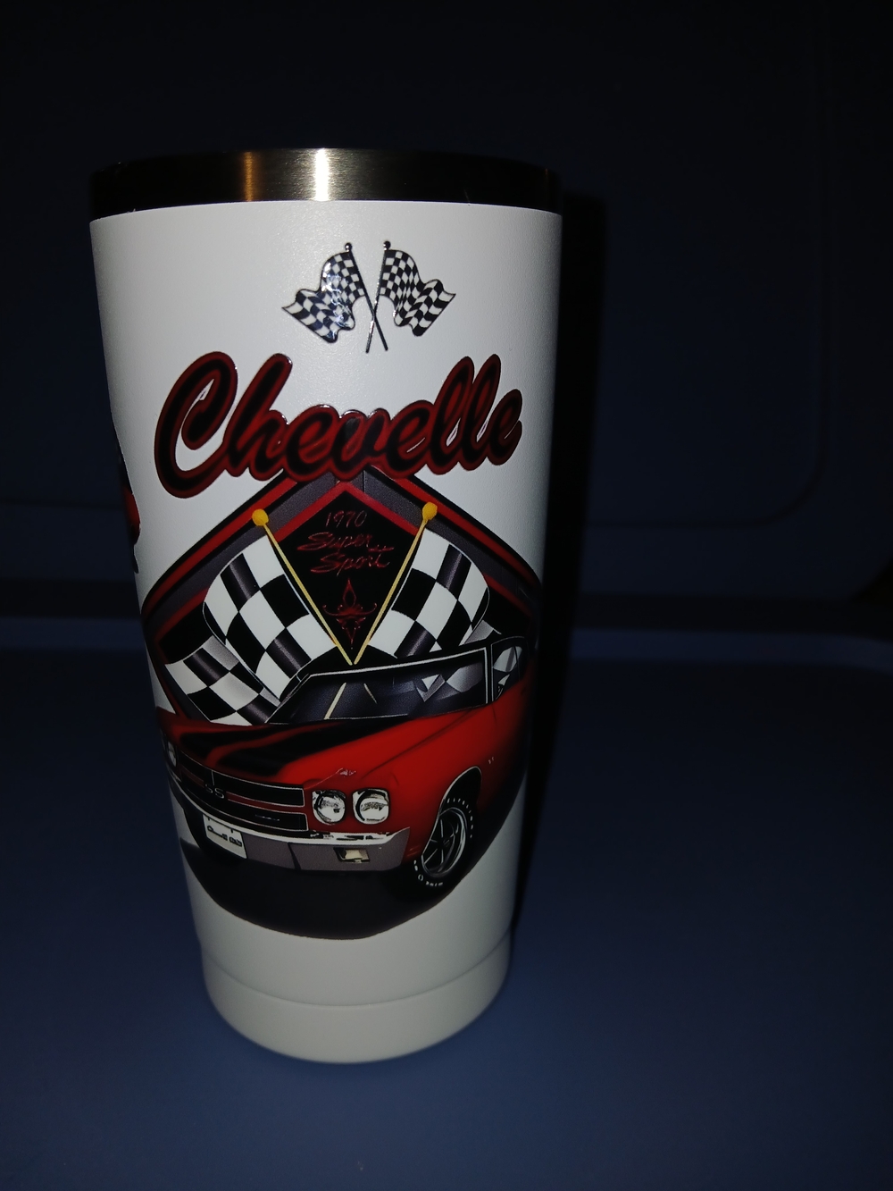 Chevelle Red Muscle Car Stainless Tumbler
